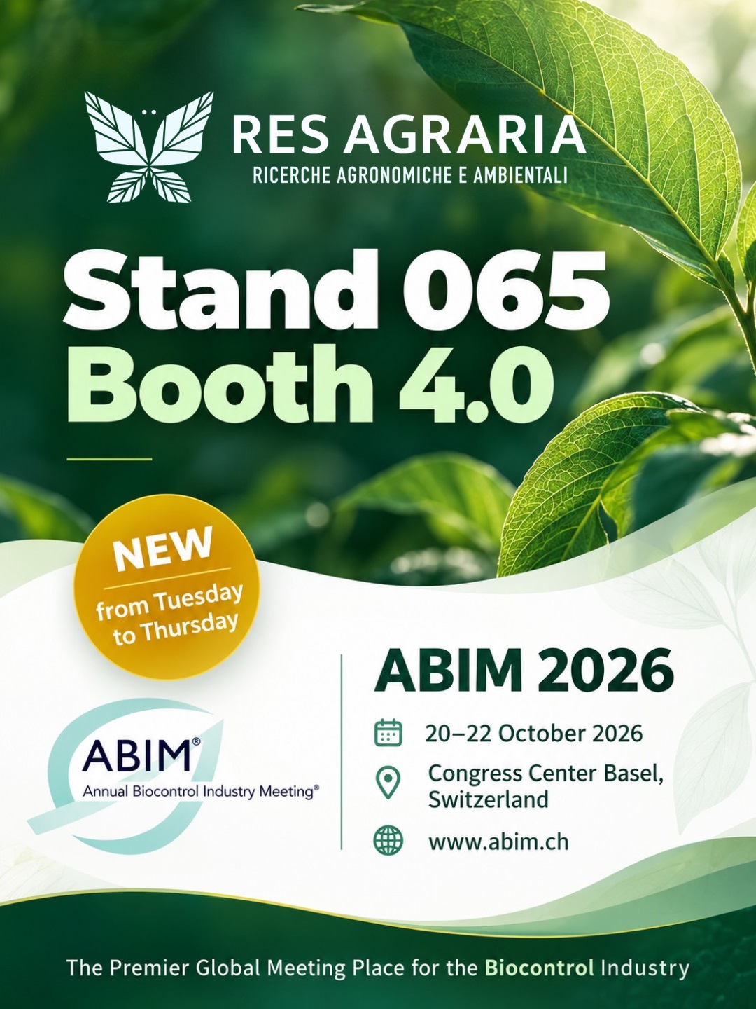 Res Agraria sarà presente ad ABIM 2026 a Basilea.